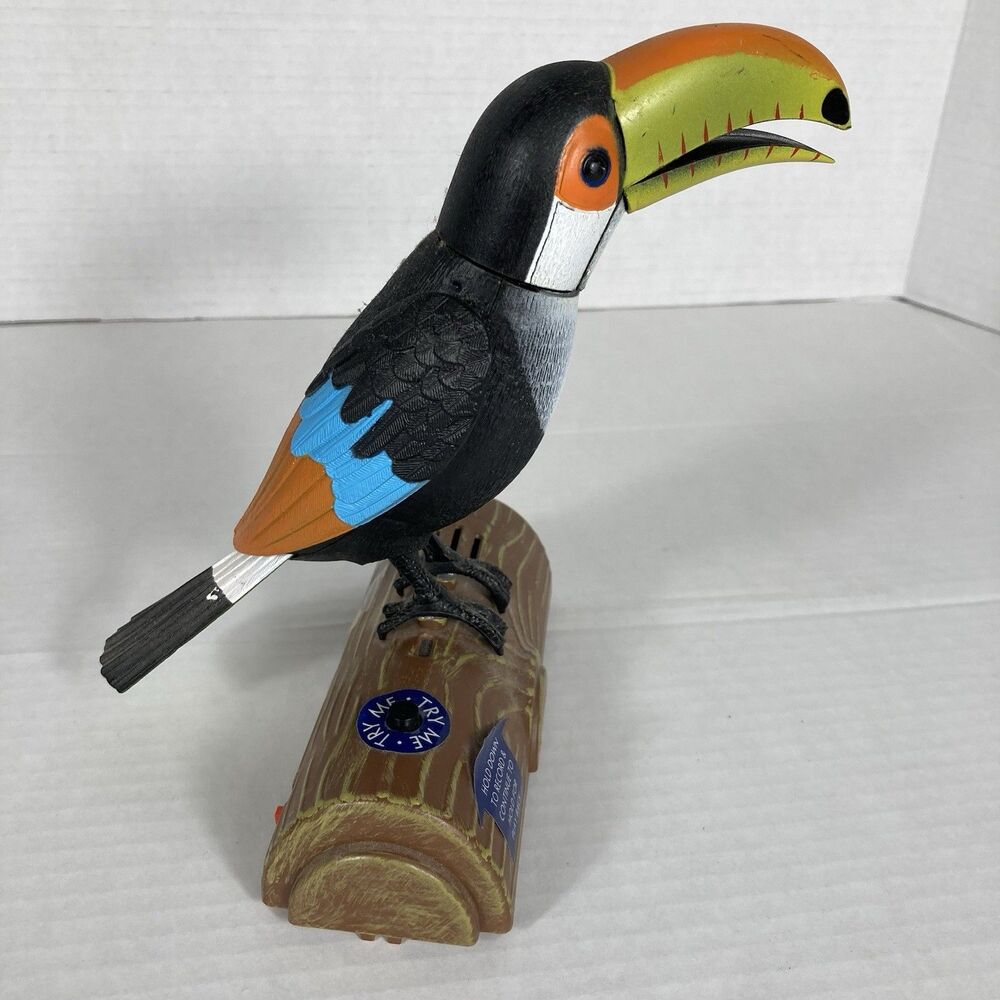 Pan Asian Creations Talk Back Animated Toucan Interactive Repeating Toy Works
